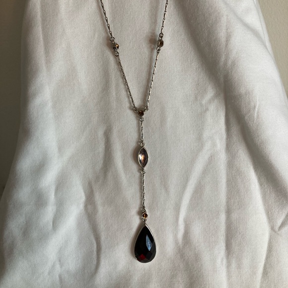 Lia Sophia, Red Cut Teardrop Stone, with other smaller stones - Picture 2 of 11